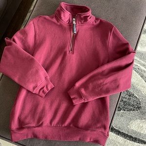 Charles River Apparel  Men’s 3/4 Zip Maroon Pull Over Sweatshirt  Size Small